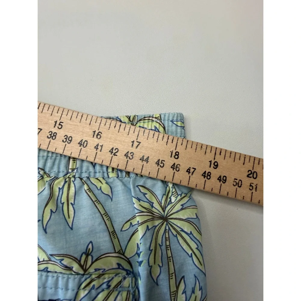 Tommy Bahama Mens Blue Hula Girl Hawaiian Swim Board Shorts Large Mesh Lined
